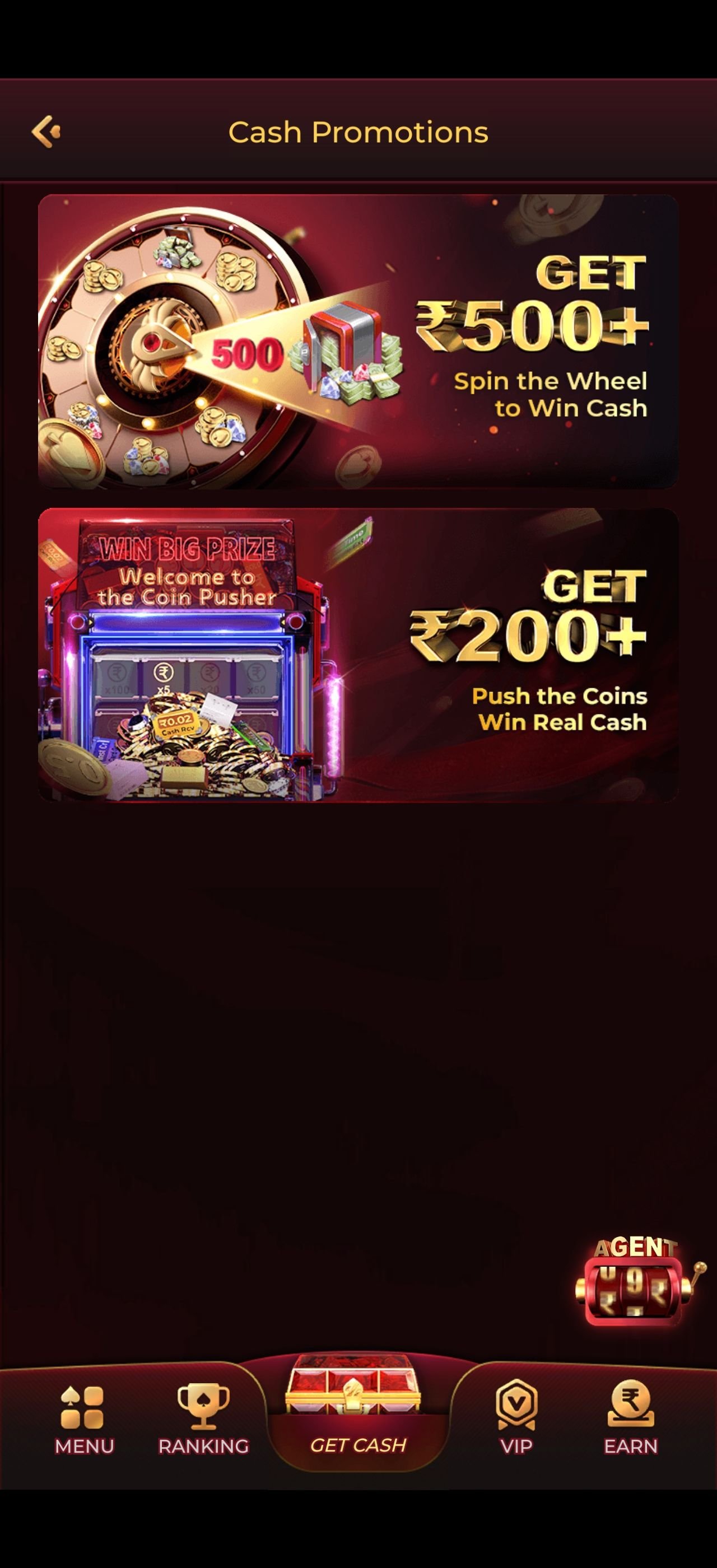 A live dealer table streaming inside the Y1 Game app